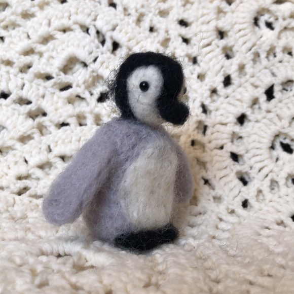 Handmade Needle Felted Penguin - Picture 11 of 16